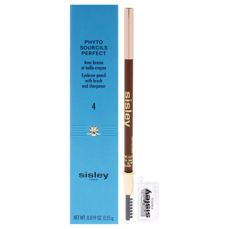 Sisley Phyto-Sourcils Perfect Eyebrow Pencil With Brush and Sharpener - 4 Cappuccino by Sisley for Women - 0.019 oz Eyebrow Pencil