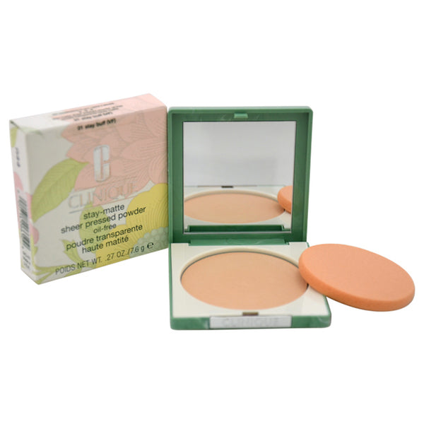 Clinique Stay-Matte Sheer Pressed Powder - 01 Stay Buff (VF) - Dry Combination To Oily by Clinique for Women - 0.27 oz Powder