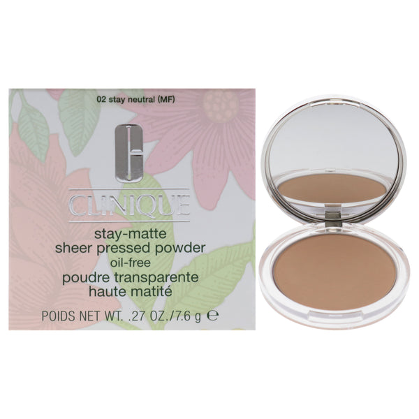 Clinique Stay-Matte Sheer Pressed Powder - 02 Stay Neutral by Clinique for Women - 0.27 oz Powder