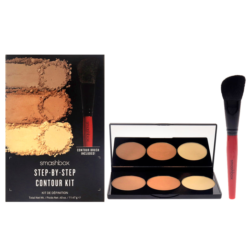 Smashbox Step-By-Step Contour Kit by SmashBox for Women - 2 Pc 0.4oz Makeup, Brush
