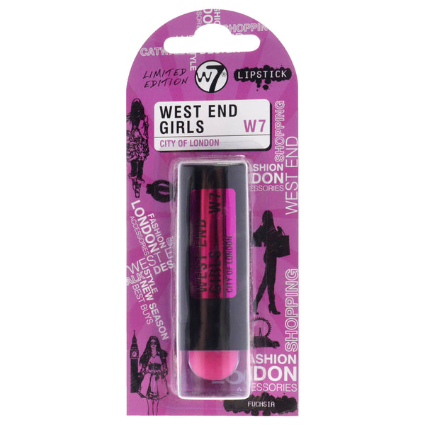 W7 West End Girls City Of London - Fuchsia by W7 for Women - 0.10 oz Lipstick