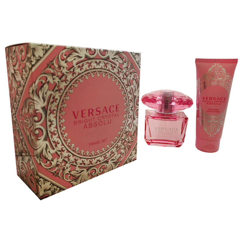 Versace Bright Crystal Absolu by Versace for Women - 2 Pc Gift Set 3oz EDP Spray, 3.4oz Body Lotion