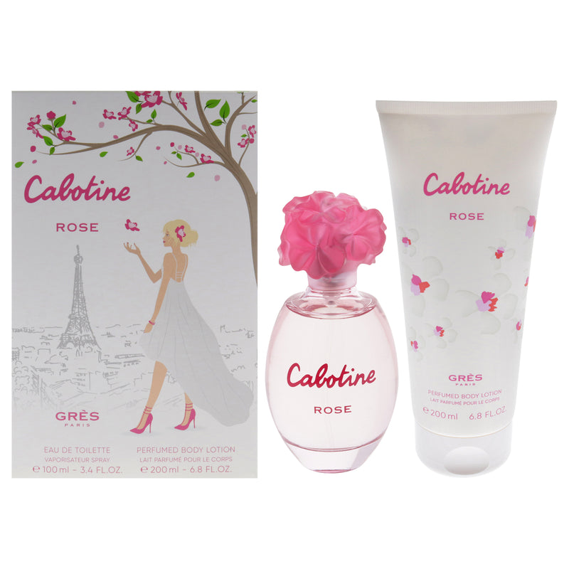 Parfums Gres Cabotine Rose by Parfums Gres for Women - 2 Pc Gift Set 3.4oz EDT Spray, 6.8oz Perfumed Body Lotion