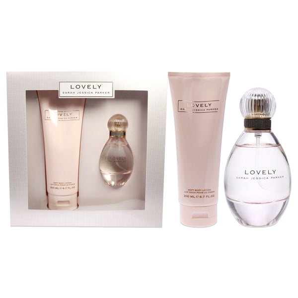 Sarah Jessica Parker Lovely by Sarah Jessica Parker for Women - 2 Pc Gift Set 1.7oz EDP Spray, 6.7oz Soft Body Lotion