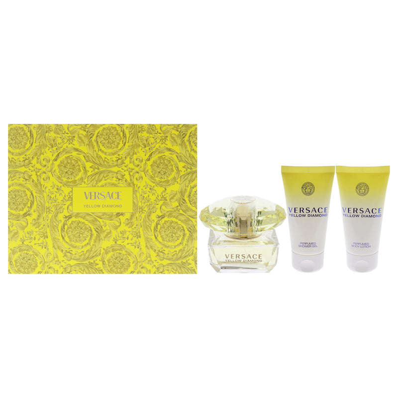 Versace Versace Yellow Diamond by Versace for Women - 3 Pc Gift Set 1.7oz EDT Spray, 1.7oz Perfumed Shower Gel, 1.7oz Perfumed Body Lotion