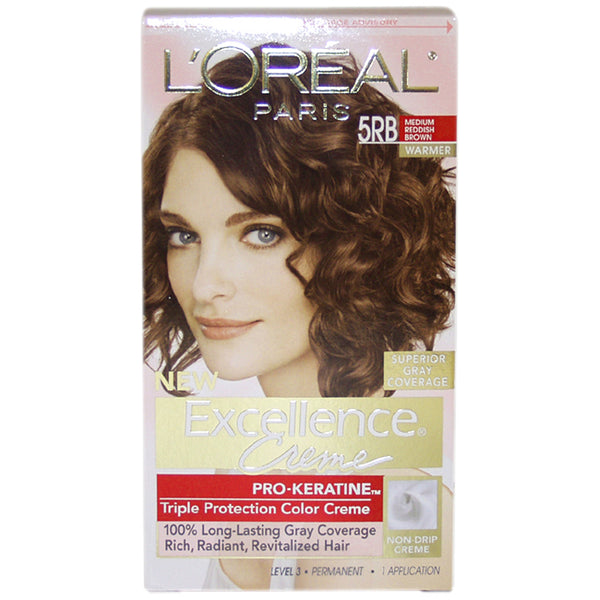 L'Oreal Excellence Creme Pro - Keratine - 5RB Medium Reddish Brown - Warmer by LOreal Paris for Unisex - 1 Application Hair Color