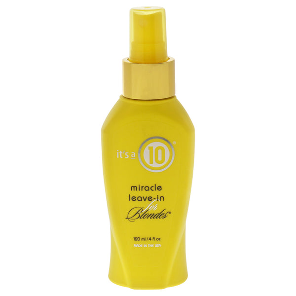 It's A 10 Miracle Leave-In For Blondes by Its A 10 for Unisex - 4 oz Treatment