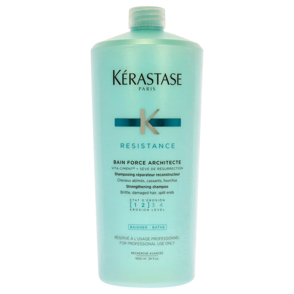 Kerastase Resistance Bain De Force Architecte Reconstructing Shampoo by Kerastase for Unisex - 34 oz Shampoo