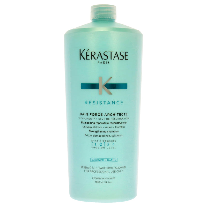 Kerastase Resistance Bain De Force Architecte Reconstructing Shampoo by Kerastase for Unisex - 34 oz Shampoo