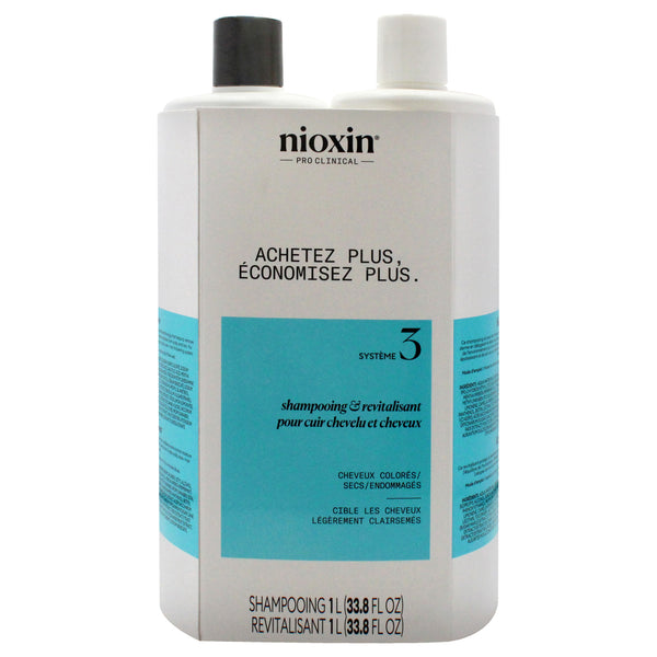 Nioxin System 3 Duo by Nioxin for Unisex - 2 x 33.8 oz Shampoo, Conditioner