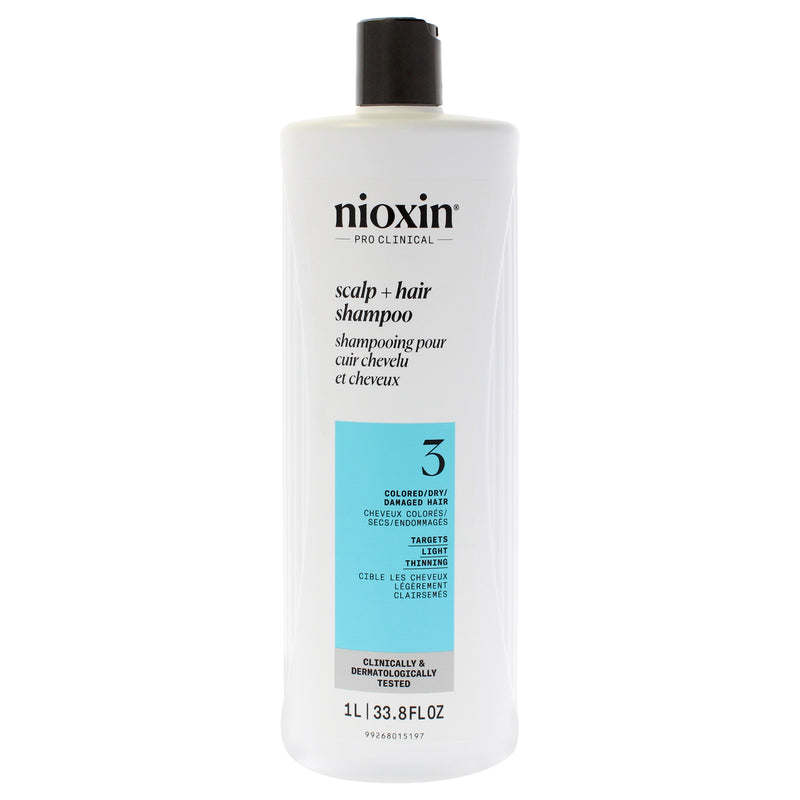 Nioxin System 3 Cleanser Shampoo by Nioxin for Unisex - 33.8 oz Shampoo