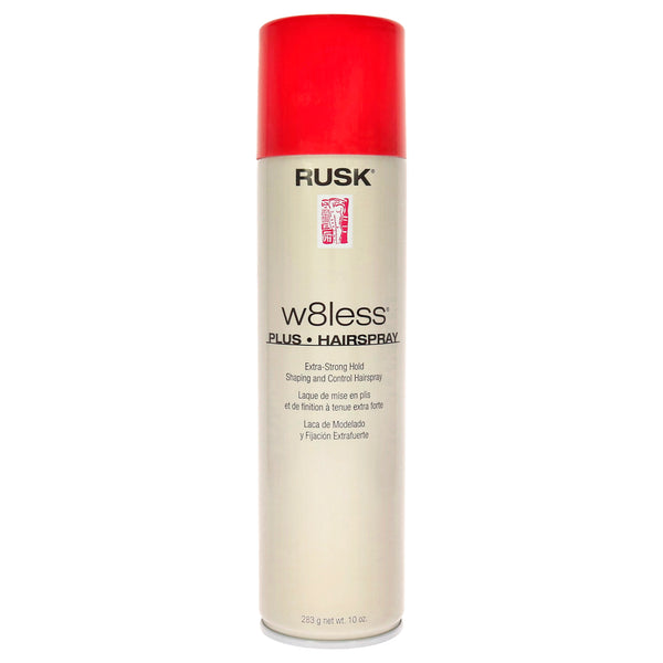 Rusk W8less Plus Extra Strong Hold Shaping and Control Hairspray by Rusk for Unisex - 10 oz Hair Spray