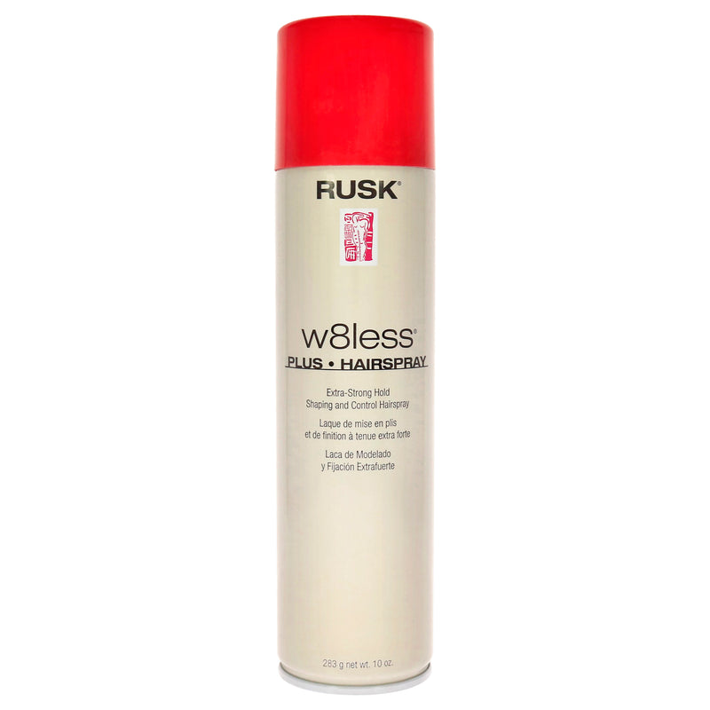 Rusk W8less Plus Extra Strong Hold Shaping and Control Hairspray by Rusk for Unisex - 10 oz Hair Spray