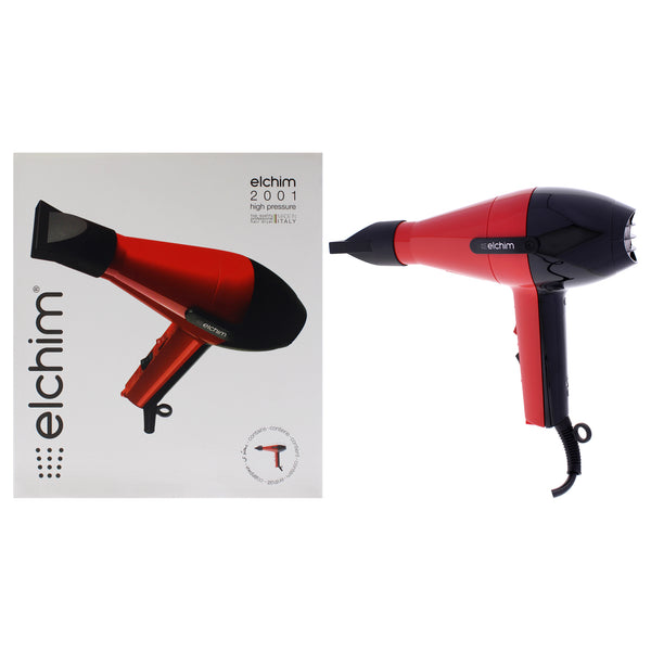 Elchim 2001 Classic Hair Dryer - Red-Black by Elchim for Women - 1 Pc Hair Dryer