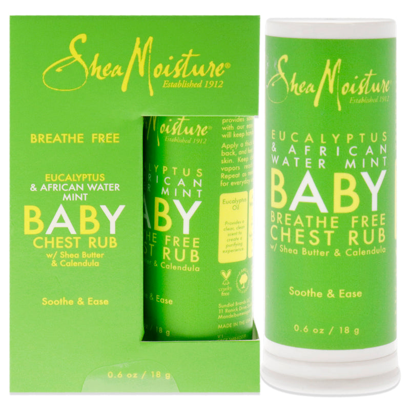Shea Moisture Eucalyptus and African Water Mint Baby Chest Rub by Shea Moisture for Unisex - 0.6 oz Ointment