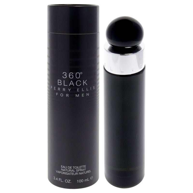 Perry Ellis 360 Black by Perry Ellis for Men - 3.4 oz EDT Spray