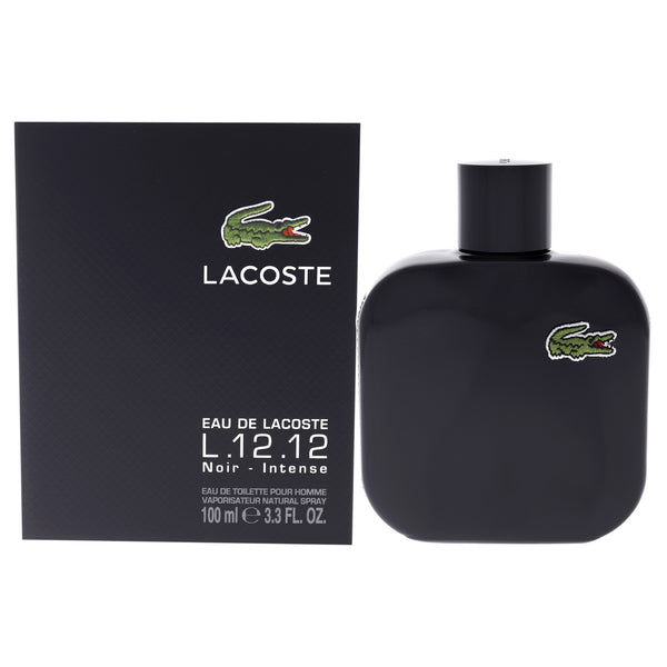 Lacoste Lacoste Eau De Lacoste L.12.12 Noir Intense by Lacoste for Men - 3.3 oz EDT Spray