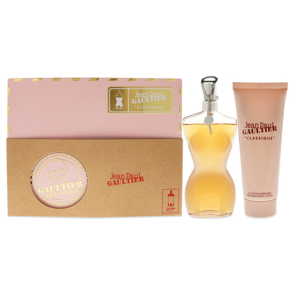 Jean Paul Gaultier Classique by Jean Paul Gaultier for Women - 2 Pc Gift Set 3.4oz EDT Spray, 2.5oz Perfumed Body Lotion