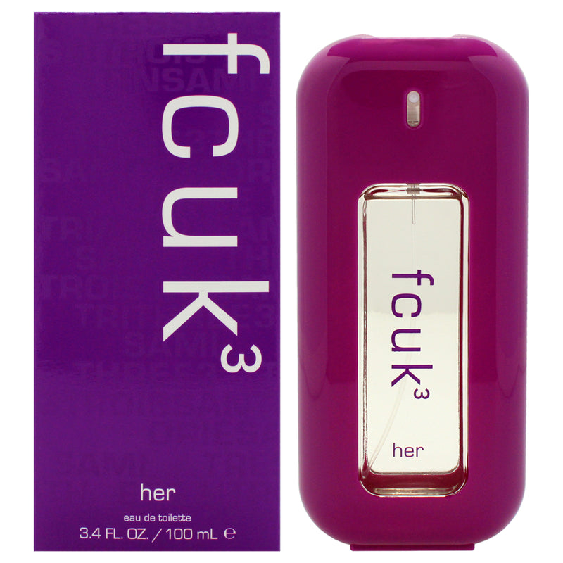 French Connection UK fcuk 3 by French Connection UK for Women - 3.4 oz EDT Spray