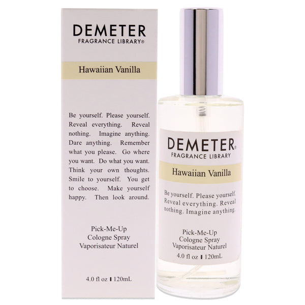 Demeter Hawaiian Vanilla by Demeter for Women - 4 oz Cologne Spray