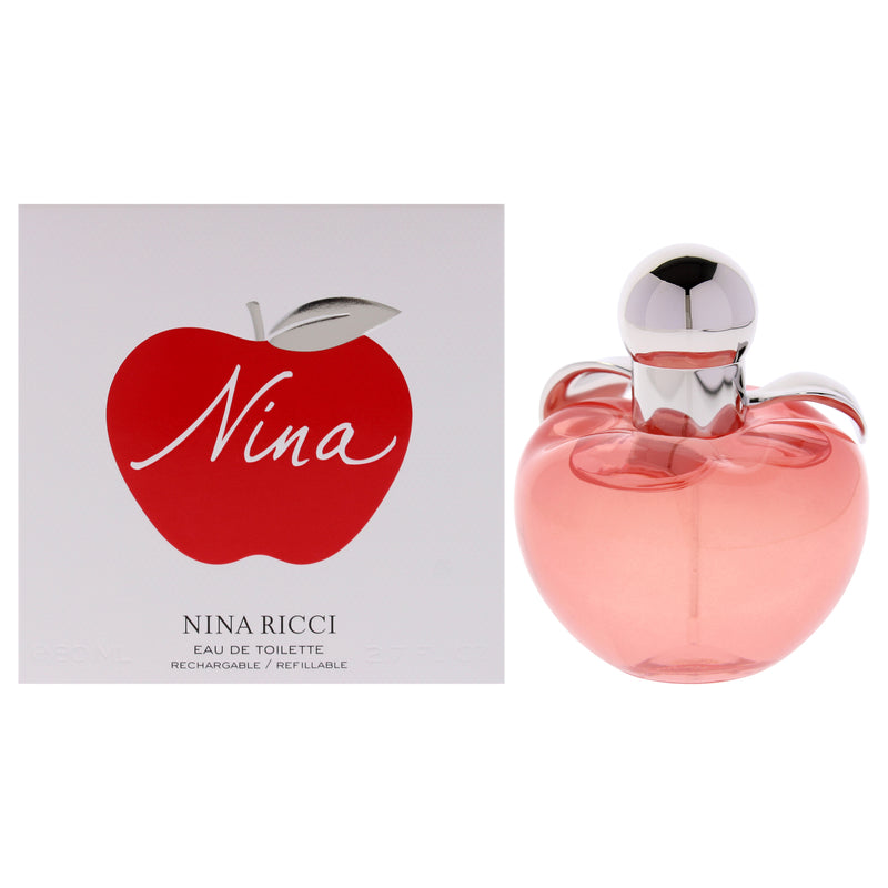 Nina Ricci Nina by Nina Ricci for Women - 2.7 oz EDT Spray (Refillable)