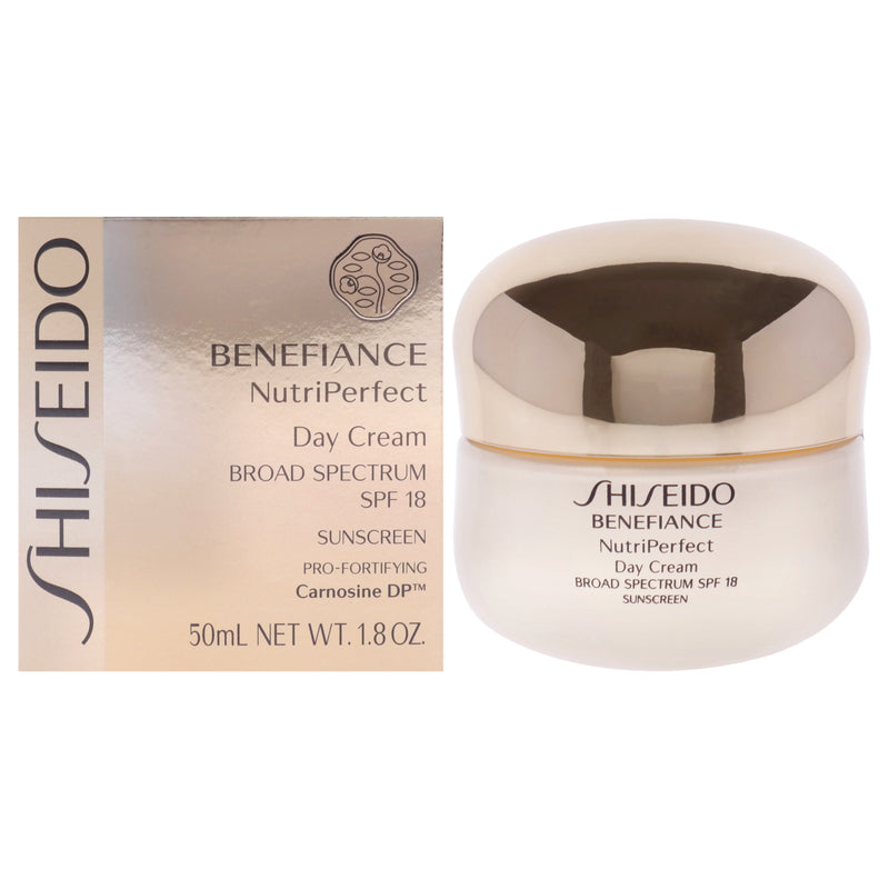 Shiseido Benefiance NutriPerfect Day Cream SPF 18 by Shiseido for Unisex - 1.8 oz Cream