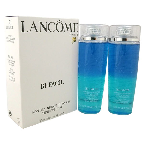 Lancome Bi-Facil Duo - Non Oily Instant Cleanser Sensitive Eyes by Lancome for Unisex - 2 x 4.2oz Cleanser
