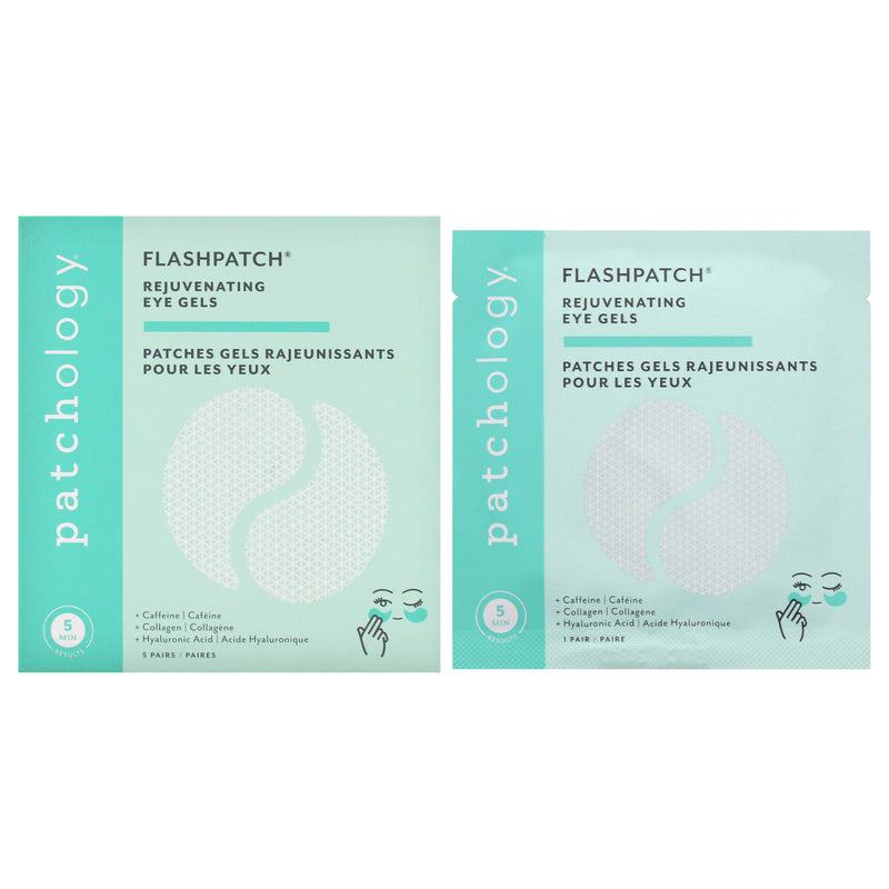Patchology Flashpatch Rejuvenating Eye Gels by Patchology for Unisex - 5 Pair Patches