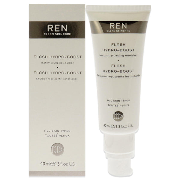 Ren Flash Hydro-Boost Instant Plumping Emulsion by REN for Unisex - 1.3 oz Emulsion