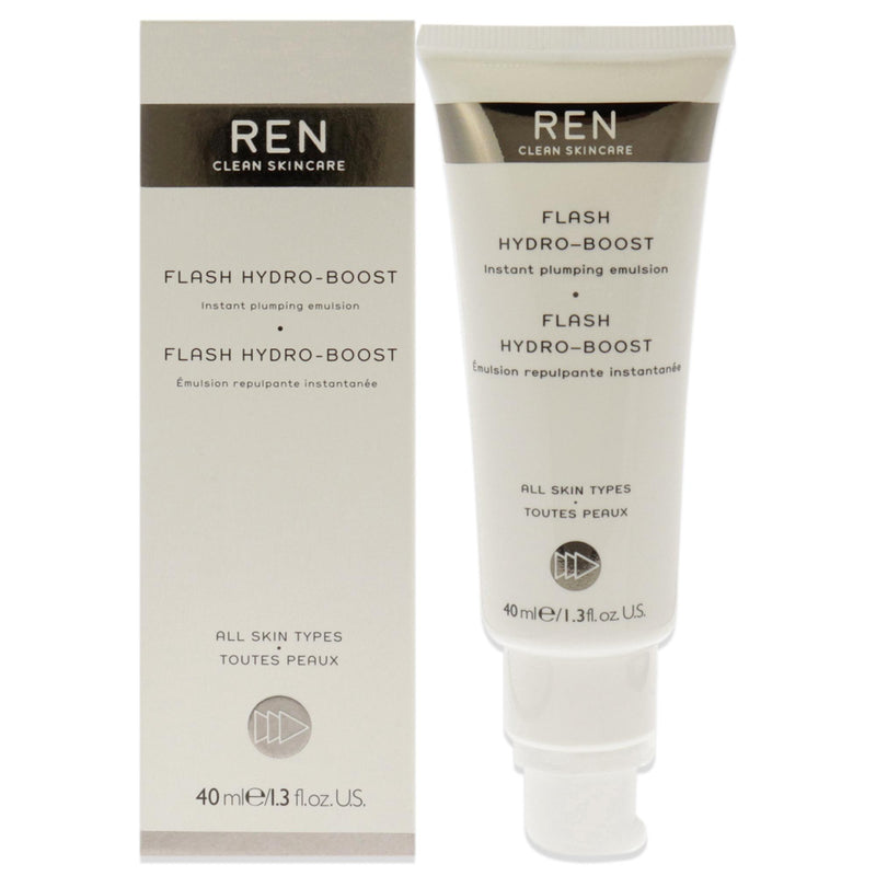 Ren Flash Hydro-Boost Instant Plumping Emulsion by REN for Unisex - 1.3 oz Emulsion
