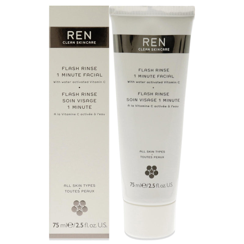 Ren Flash Rinse 1 Minute Facial by REN for Unisex - 2.5 oz Rinse