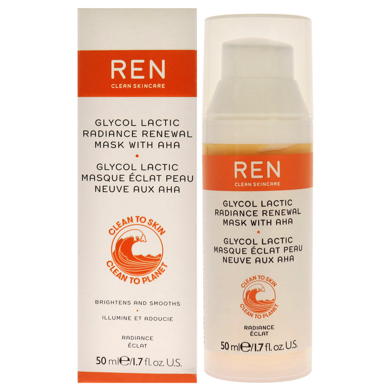 Ren Glycol Lactic Radiance Renewal Mask by REN for Unisex - 1.7 oz Mask