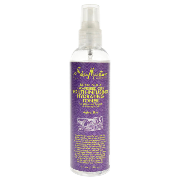 Shea Moisture Kukui Nut & Grapeseed Oils Youth-Infusing Hydrating Toner by Shea Moisture for Unisex - 4 oz Toner