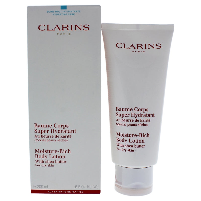 Clarins Moisture Rich Body Lotion with Shea Butter - Dry Skin by Clarins for Unisex - 6.5 oz Body Lotion