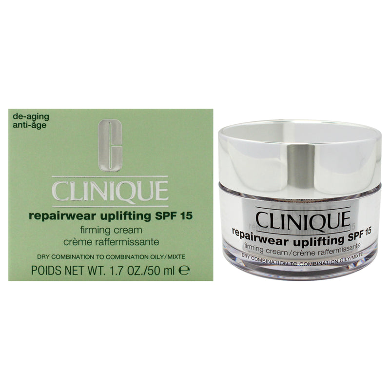 Clinique Repairwear Uplifting SPF 15 Firming Cream - Dry Combination To Oily Skin by Clinique for Unisex - 1.7 oz Cream