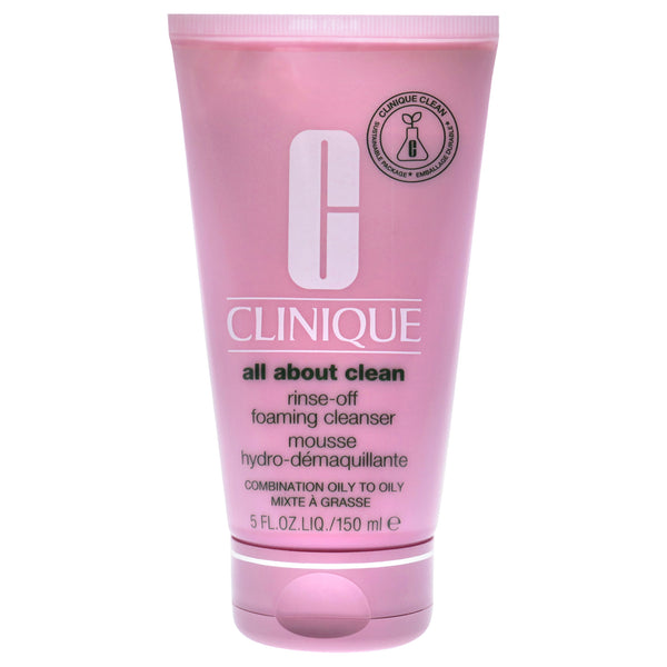 Clinique Rinse Off Foaming Cleanser by Clinique for Unisex - 5 oz Cleanser
