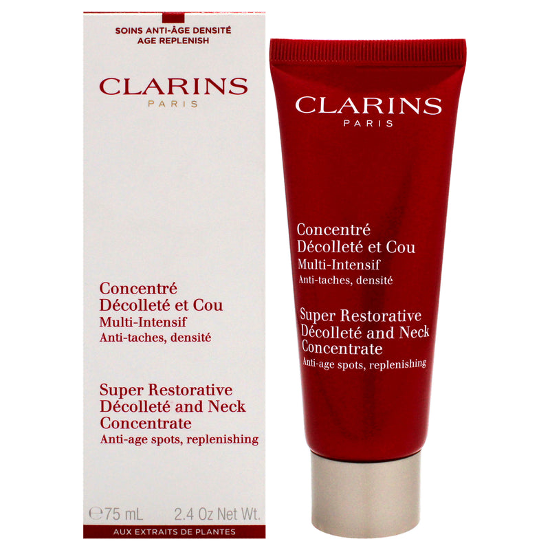Clarins Super Restorative Decollete and Neck Concentrate by Clarins for Unisex - 2.4 oz Cream