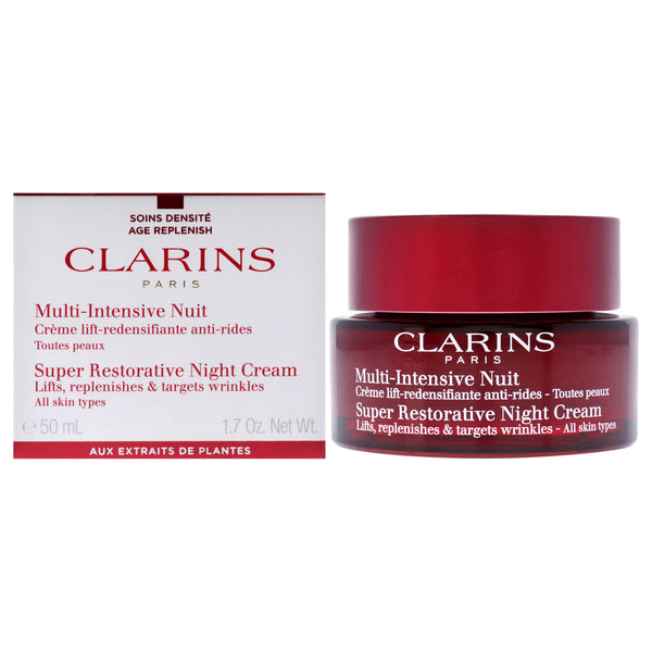 Clarins Super Restorative Night Cream - All Skin Types by Clarins for Unisex - 1.7 oz Cream