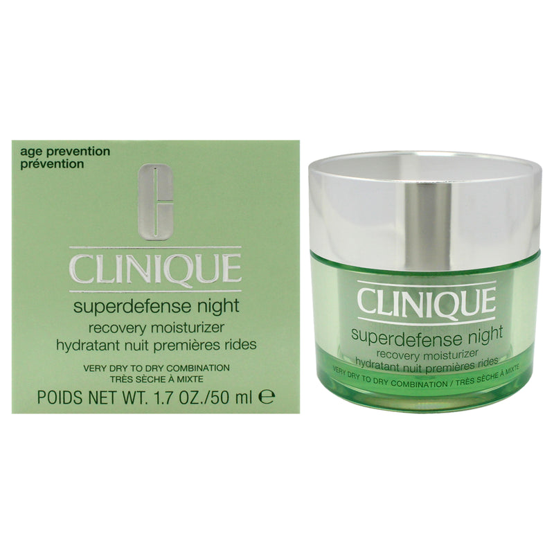 Clinique Superdefense Night Recovery Moisturizer by Clinique for Unisex - 1.7 oz Moisturizer