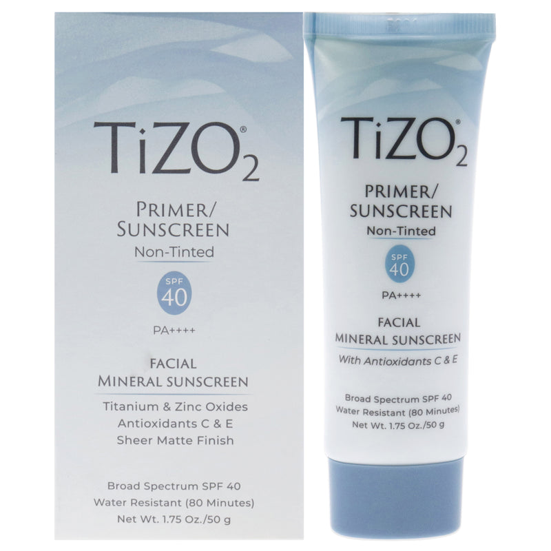 Tizo Tizo2 Facial Primer Non-tinted SPF 40 by Tizo for Unisex - 1.75 oz Sunscreen