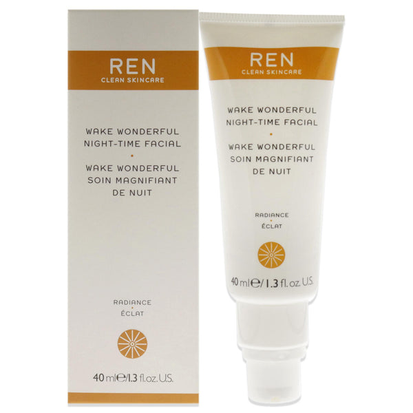 Ren Wake Wonderful Night-Time Facial by REN for Unisex - 1.3 oz Treatment