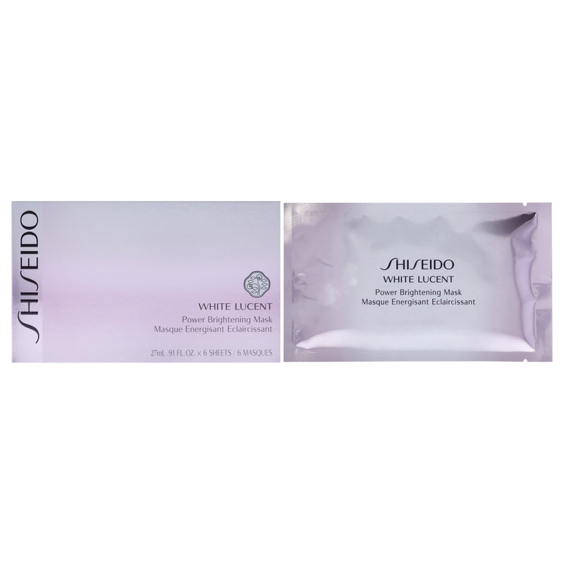 Shiseido White Lucent Power Brightening Mask by Shiseido for Unisex - 6 Pc Mask