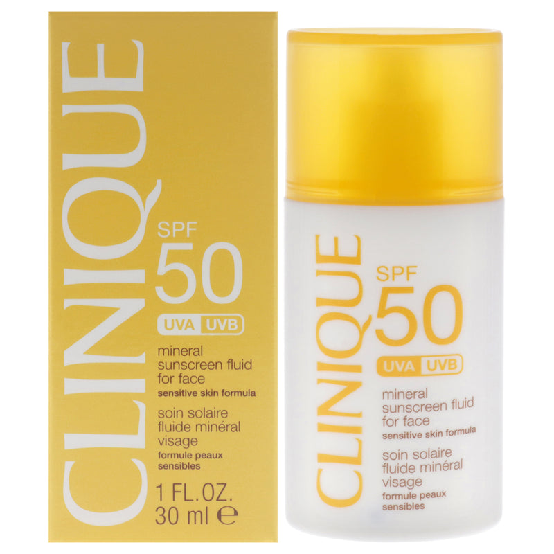 Clinique Mineral Sunscreen Fluid for Face SPF50 by Clinique for Women - 1 oz Sunscreen