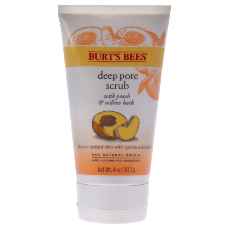 Burt's Bees Peach and Willow Bark Deep Pore Scrub by Burts Bees for Women - 4 oz Scrub