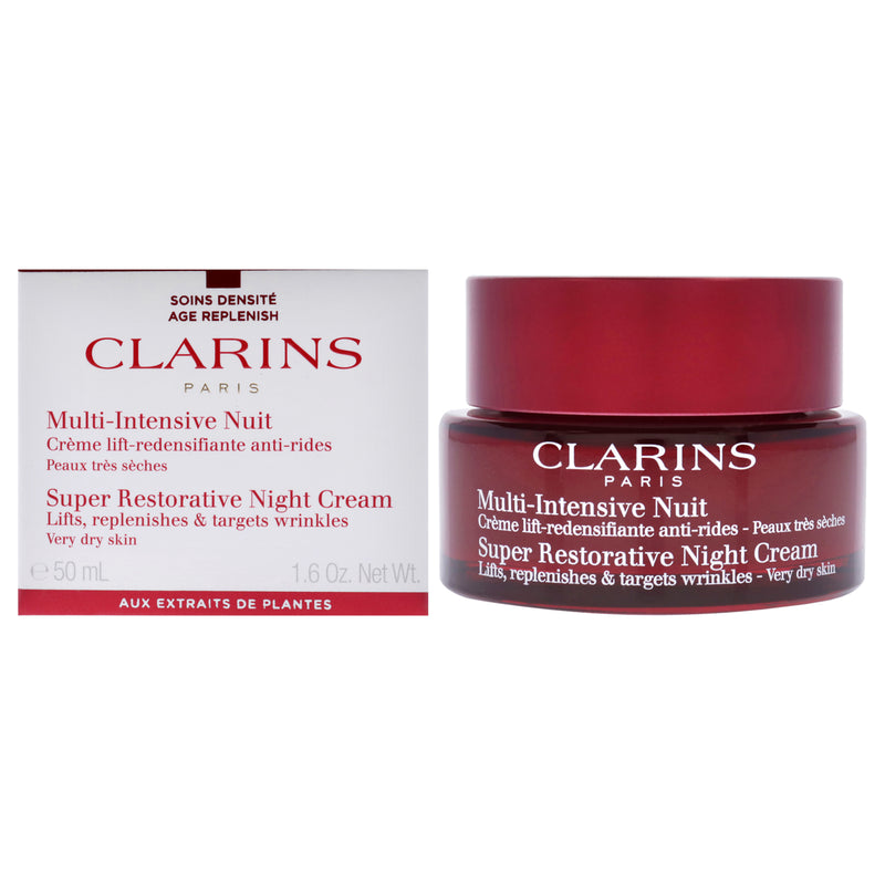 Clarins Super Restorative Night Cream - Very Dry Skin by Clarins for Women - 1.7 oz Cream