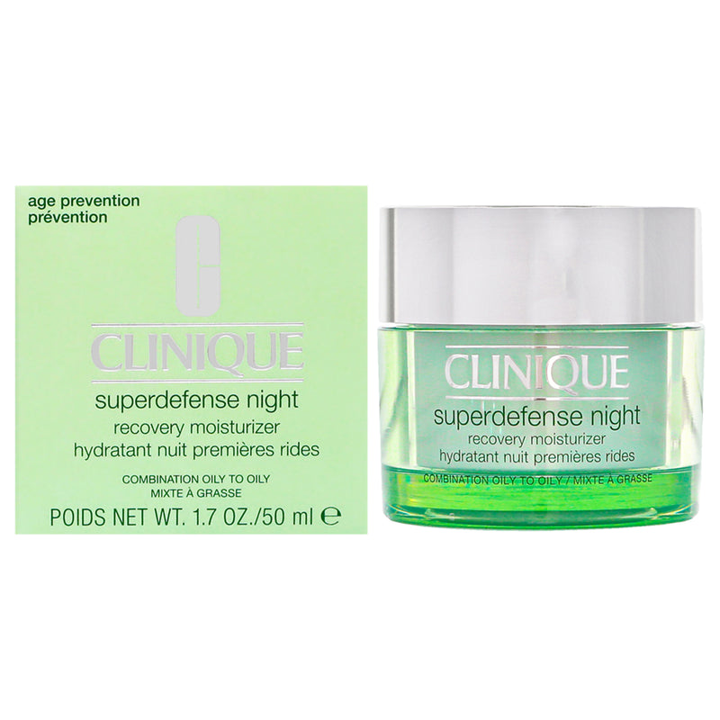Clinique Superdefense Night Recovery Moisturizer - Combination Oily To Oily by Clinique for Women - 1.7 oz Moisturizer