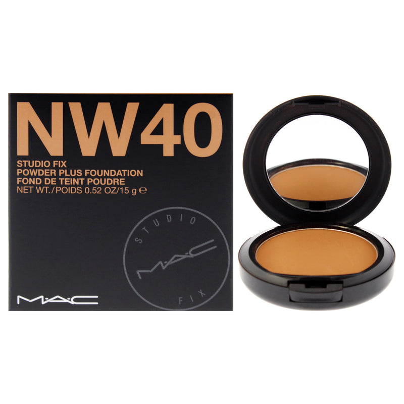 MAC Studio Fix Powder Plus Foundation - NW40 Tanned Beige With Rosy Undertone by MAC for Women - 0.52 oz Foundation