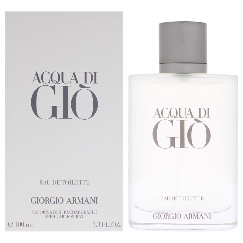 Acqua Di Gio by Giorgio Armani for Men - 3.4 oz EDT Spray (Refillable)