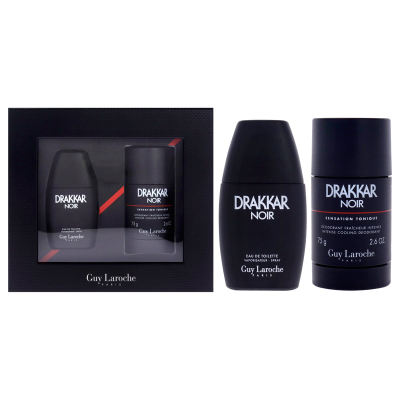 Guy Laroche Drakkar Noir by Guy Laroche for Men - 2 Pc Gift Set 1oz EDT Spray, 2.6oz Deodorant Stick