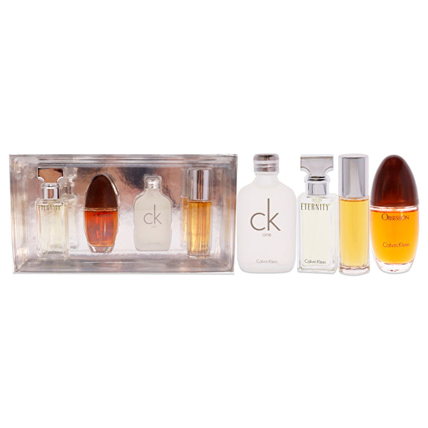 Calvin Klein Calvin Klein Variety For Women - 4 Pc Mini Gift Set Obsession Eau De Parfum Spray Ck One Eau De Toilette Splash Eternity Eau De Parfum Spray Escape Eau De Parfum Spray 0.5oz